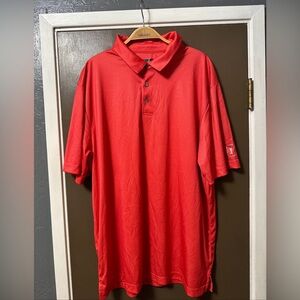 PGA Tour Airflux Red Polo Golf Shirt